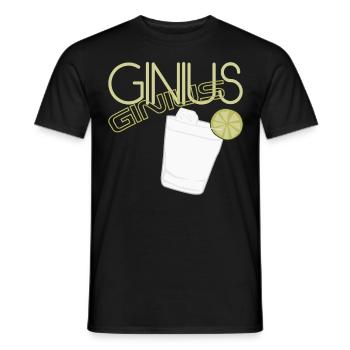 Gin - Männer T-Shirt - Schwarz - Vorne - AI Model Male 178 light (178cm)