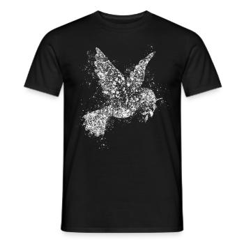 Friedenssympol Friedenstaube - Männer T-Shirt - Schwarz - Vorne - AI Model Male 178 light (178cm)