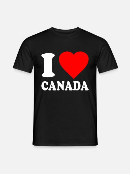 I Love Canada - Men's T-Shirt - black
