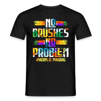 Peinture fluide Peinture liquide Art d’artiste - T-shirt homme - noir - Devant - AI Model Male 178 light (178cm)