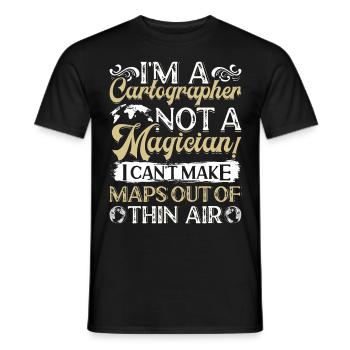 Cartographers - Men's T-Shirt - black - Front - AI Model Male 178 light (178cm)