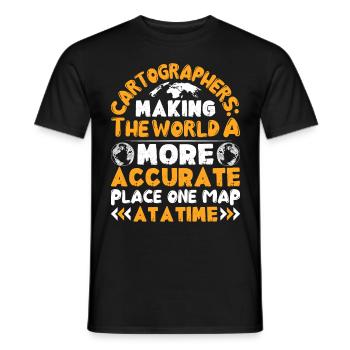 Cartographers - Men's T-Shirt - black - Front - AI Model Male 178 light (178cm)
