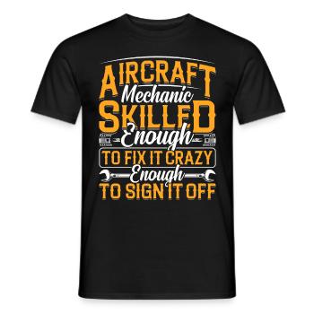 Love Avion aviation - T-shirt homme - noir - Devant - AI Model Male 178 light (178cm)