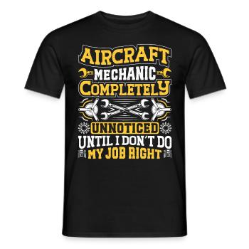 Love Avion aviation - T-shirt homme - noir - Devant - AI Model Male 178 light (178cm)