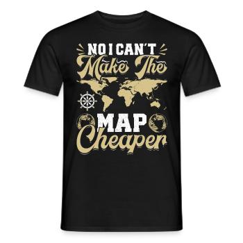 Cartographers - Men's T-Shirt - black - Front - AI Model Male 178 light (178cm)