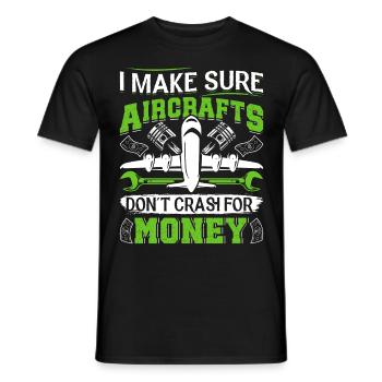Love Airplane aviation - Men's T-Shirt - black - Front - AI Model Male 178 light (178cm)
