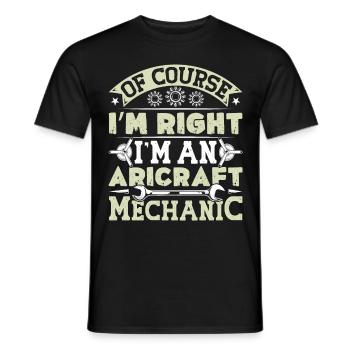 Love Avion aviation - T-shirt homme - noir - Devant - AI Model Male 178 light (178cm)