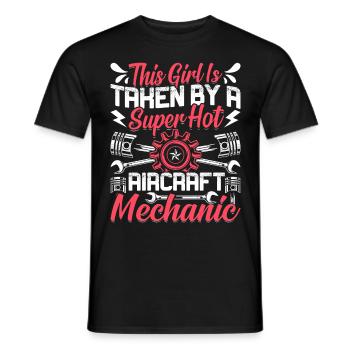 Love Avion aviation - T-shirt homme - noir - Devant - AI Model Male 178 light (178cm)