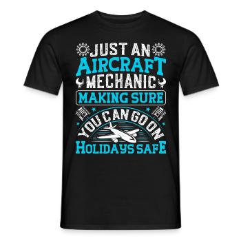 Love Avion aviation - T-shirt homme - noir - Devant - AI Model Male 178 light (178cm)