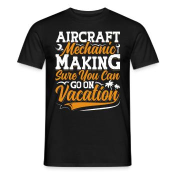 Love Avion aviation - T-shirt homme - noir - Devant - AI Model Male 178 light (178cm)
