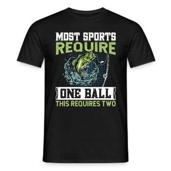 Fishing Kayak Paddling - Men's T-Shirt - black - Front - AI Model Male 178 light (178cm)
