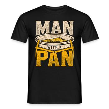 Prospecteur d’or Prospecteur d’or Homme avec une casserole - T-shirt homme - noir - Devant - AI Model Male 178 light (178cm)