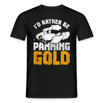 Prospecteur d’or Je préfère orpailler - T-shirt homme - noir - Devant - AI Model Male 178 light (178cm)