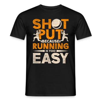 Shot put shot putter - Men's T-Shirt - black - Front - AI Model Male 178 light (178cm)