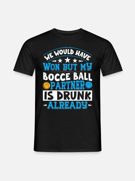 Funny Bocce Game - Men's T-Shirt - black