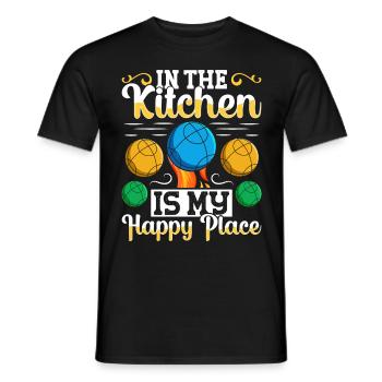Funny Bocce Game - Men's T-Shirt - black - Front - AI Model Male 178 light (178cm)