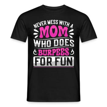 Burpees Exercices Entraînement - T-shirt homme - noir - Devant - AI Model Male 178 light (178cm)
