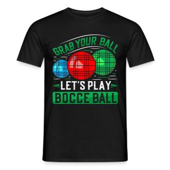 Funny Bocce Game - Men's T-Shirt - black - Front - AI Model Male 178 light (178cm)