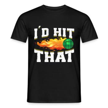 Funny Bocce Game - Men's T-Shirt - black - Front - AI Model Male 178 light (178cm)