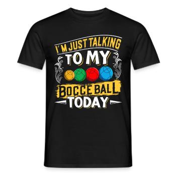 Funny Bocce Game - Men's T-Shirt - black - Front - AI Model Male 178 light (178cm)