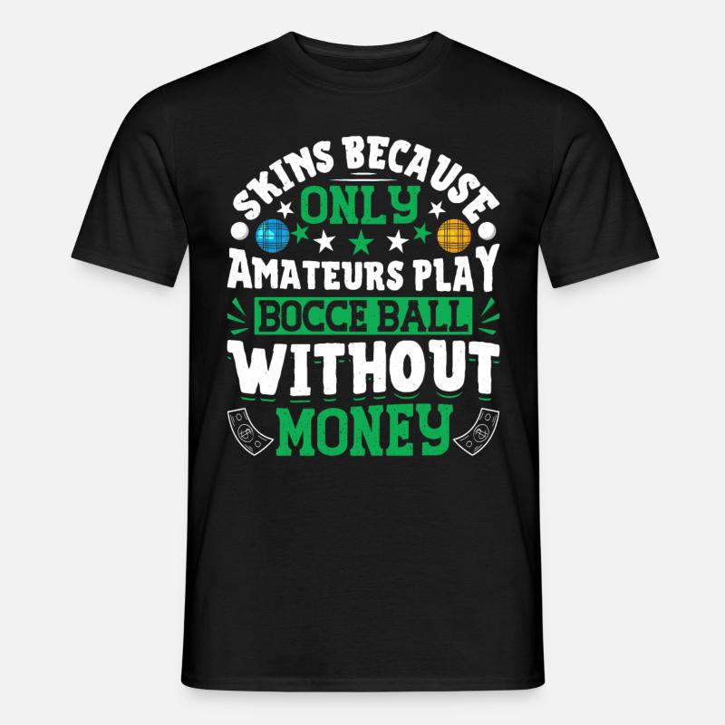 Funny Bocce Game - Männer T-Shirt - Schwarz