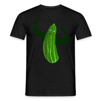 Gurken Bodybuilding Bodybuilder Gurke - Männer T-Shirt - Schwarz - Vorne - AI Model Male 178 light (178cm)