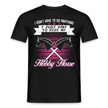 Hobby Horse Rider Hobbyhorse - T-shirt homme - noir - Devant - AI Model Male 178 light (178cm)