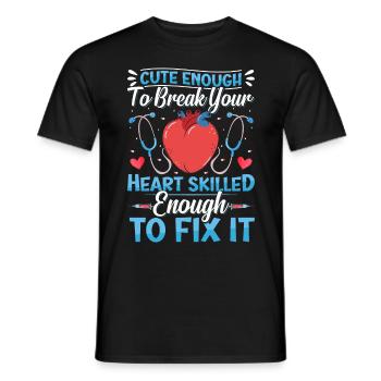 Nursing Assistant Design - Men's T-Shirt - black - Front - AI Model Male 178 light (178cm)
