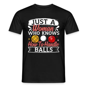 Funny Bocce Game - Men's T-Shirt - black - Front - AI Model Male 178 light (178cm)