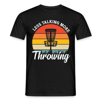 Disc Golfer hit Trees and Curse - Men's T-Shirt - black - Front - AI Model Male 178 light (178cm)