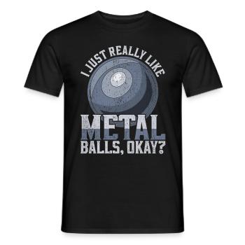 Lancer de poids, j’aime vraiment les boules de métal, d’accord ? - T-shirt homme - noir - Devant - AI Model Male 178 light (178cm)