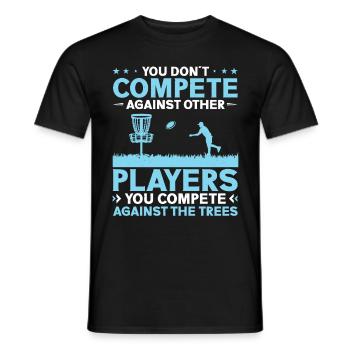 Let me play Discgolf - Men's T-Shirt - black - Front - AI Model Male 178 light (178cm)