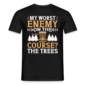 Let me play Discgolf - Men's T-Shirt - black - Front - AI Model Male 178 light (178cm)