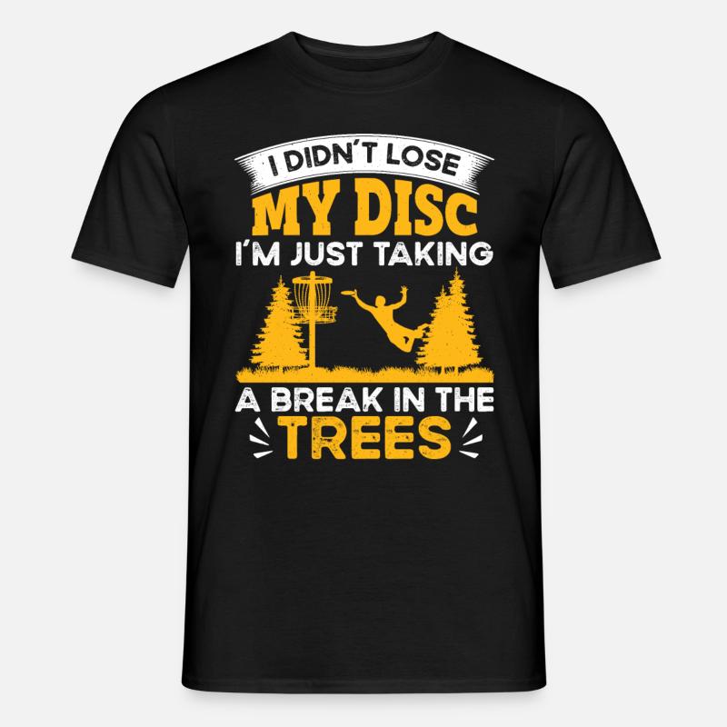 Let me play Discgolf - Männer T-Shirt - Schwarz