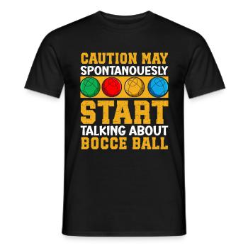 Funny Bocce Game - Men's T-Shirt - black - Front - AI Model Male 178 light (178cm)