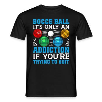 Funny Bocce Game - Men's T-Shirt - black - Front - AI Model Male 178 light (178cm)