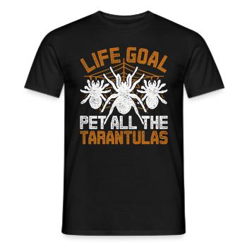 Tarantula Life Goal Pett All The Tarantulas - Men's T-Shirt - black - Front - AI Model Male 178 light (178cm)
