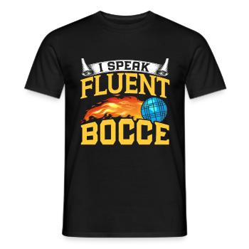 Funny Bocce Game - Men's T-Shirt - black - Front - AI Model Male 178 light (178cm)