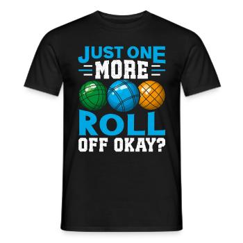Funny Bocce Game - Men's T-Shirt - black - Front - AI Model Male 178 light (178cm)