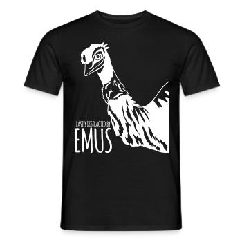 Emu Australia Holidays with Emus - Men's T-Shirt - black - Front - AI Model Male 178 light (178cm)