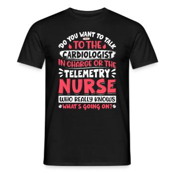 Nursing Assistant Design - Men's T-Shirt - black - Front - AI Model Male 178 light (178cm)