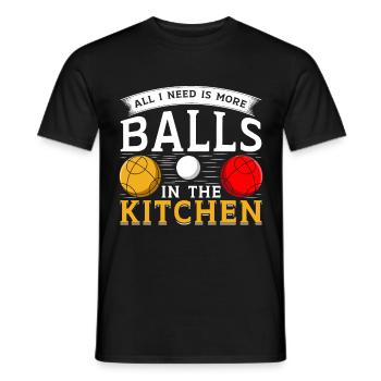 Funny Bocce Game - Men's T-Shirt - black - Front - AI Model Male 178 light (178cm)