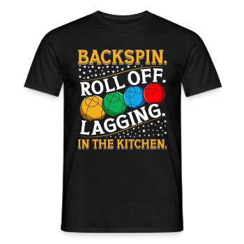 Funny Bocce Game - Men's T-Shirt - black - Front - AI Model Male 178 light (178cm)