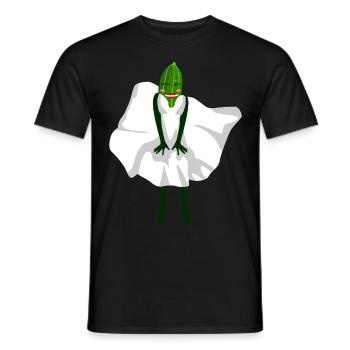 Gurke mit Kleid Gurken - Männer T-Shirt - Schwarz - Vorne - AI Model Male 178 light (178cm)