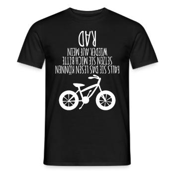 Mountainbike Radfahren Radfahrer - Männer T-Shirt - Schwarz - Vorne - AI Model Male 178 light (178cm)