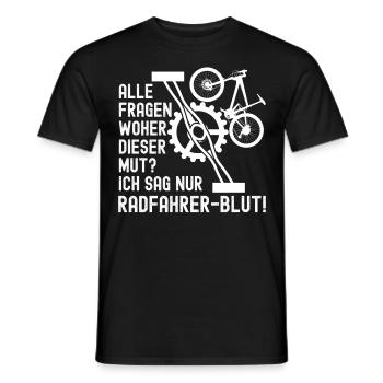Radfahren Radfahrer Fahrrad - Männer T-Shirt - Schwarz - Vorne - AI Model Male 178 light (178cm)