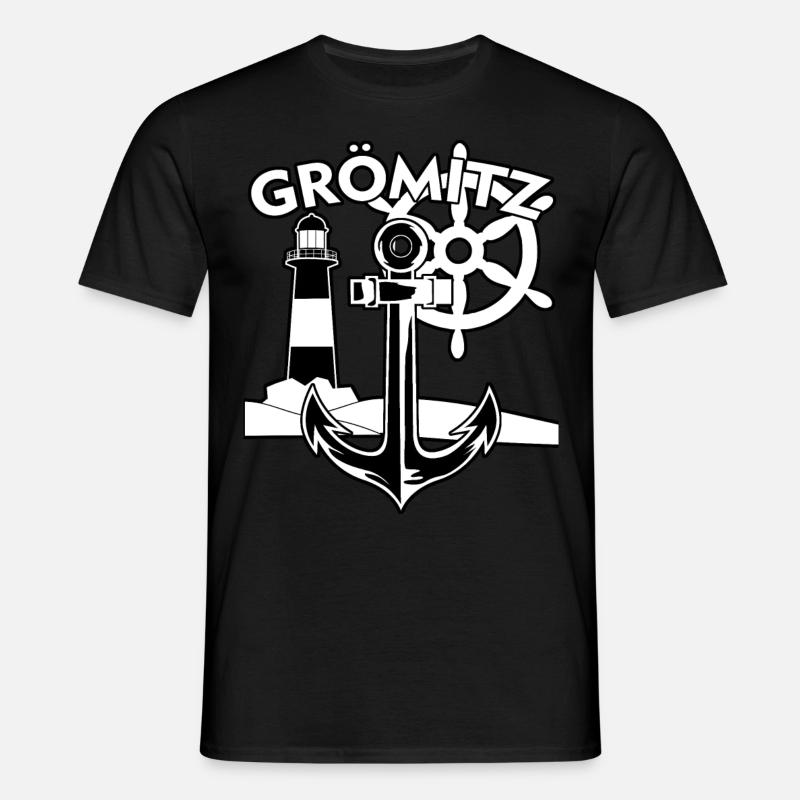 Grömitz Ostsee - Männer T-Shirt - Schwarz