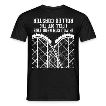 Roller coaster joke roller coaster rider - Men's T-Shirt - black - Front - AI Model Male 178 light (178cm)