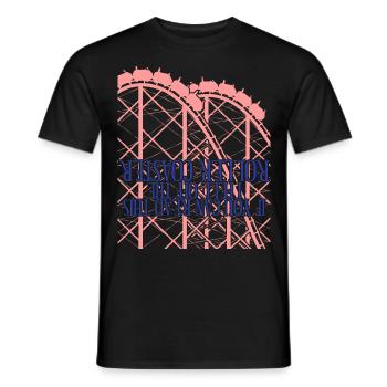Roller coaster funny roller coaster rider - Men's T-Shirt - black - Front - AI Model Male 178 light (178cm)