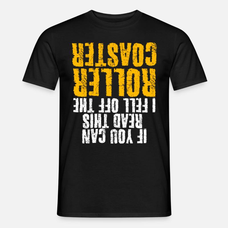 Achterbahn Spruch Achterbahnfahrer - Männer T-Shirt - Schwarz